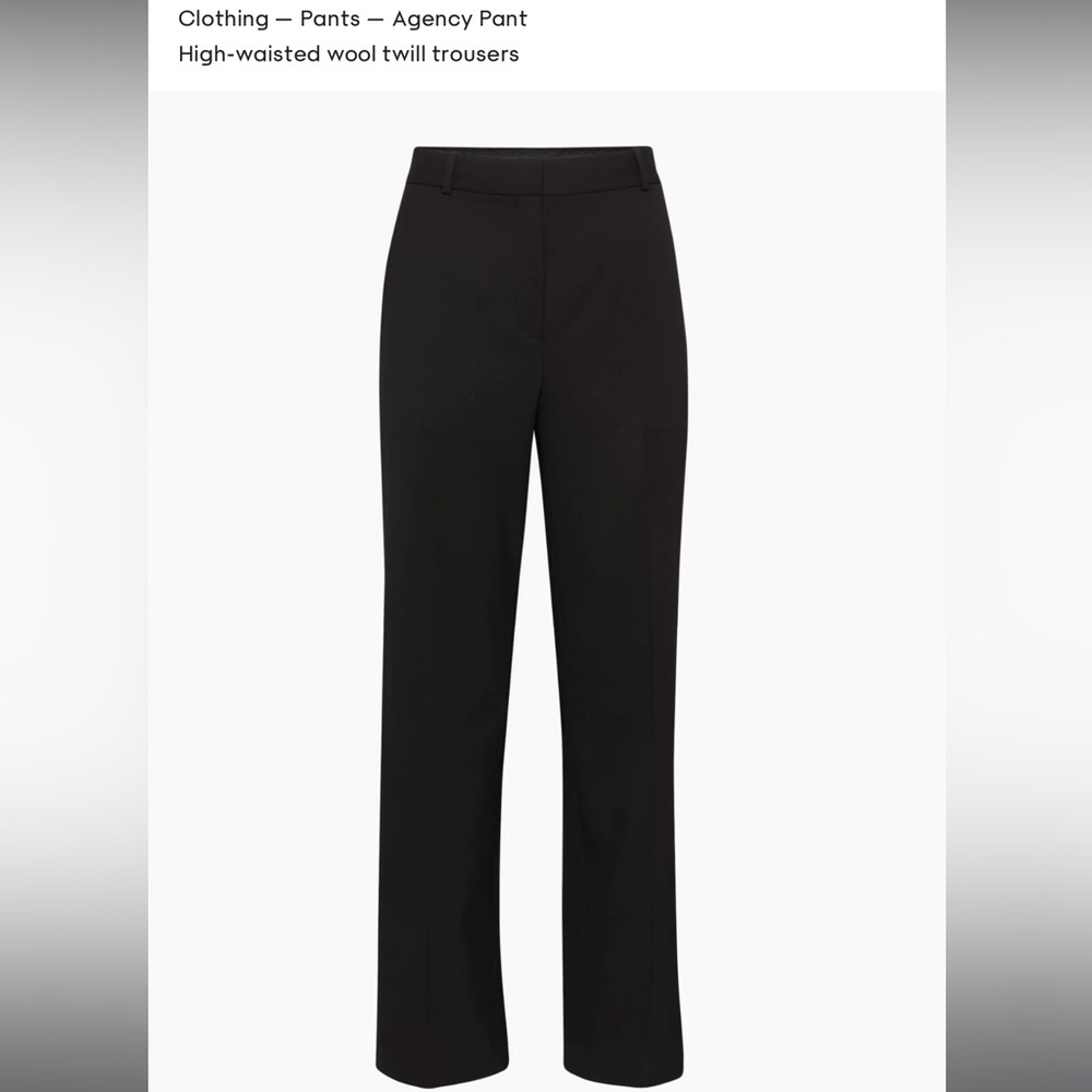 NWT Black Babaton Agency Pant (Aritzia)